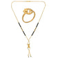 AanyaCentric Gold-Polished Mangalsutra & Ring Set