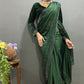 Vastranavya Green Rangoli Silk Swarovski work Ready to Wear Saree | Swadesiicart