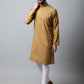 Even Apparels Brown Color Pure Cotton Men's Kurta With Band Collar (SLD1177) | Swadesiicart