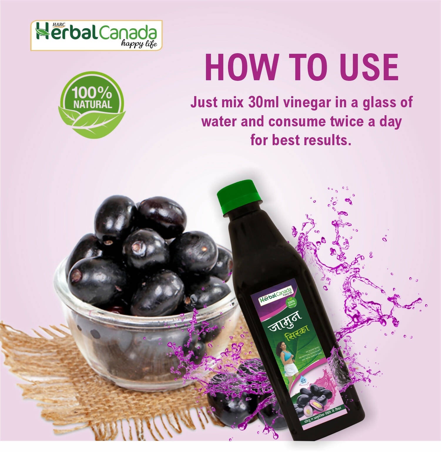 Herbal Canada Jamun Vinegar - Swadesiicart