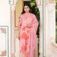 Vaasva Women Pink Tabby Slik Print & Embroidered Kurta, Pant & Dupatta set | Swadesiicart