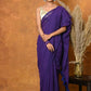 Very Much Indian Pure Mul Cotton Handloom Saree - Purple | Swadesiicart