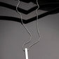 NVR Men's Silver Rhodium Plated Bar Pendant & Chain - Swadesiicart