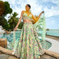House of Panchhi Lime Green Organza Sequins And Mirror Embroidery Lehenga Choli & Dupatta | Swadesiicart