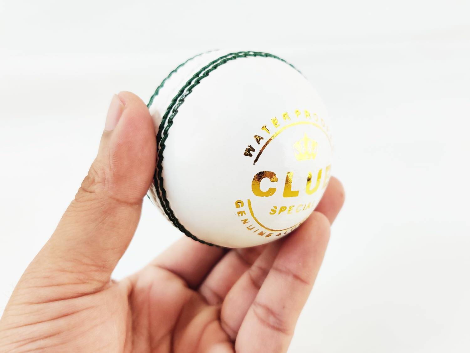 Prokick Club Four Piece Leather Cricket Ball - White - Swadesiicart