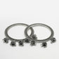 NVR Women's Set of 2 Silver-Toned German Silver Oxidised Bangle - Swadesiicart