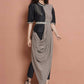 Women Republic Black Cotton Blended Set with Attached Drape | Swadesiicart