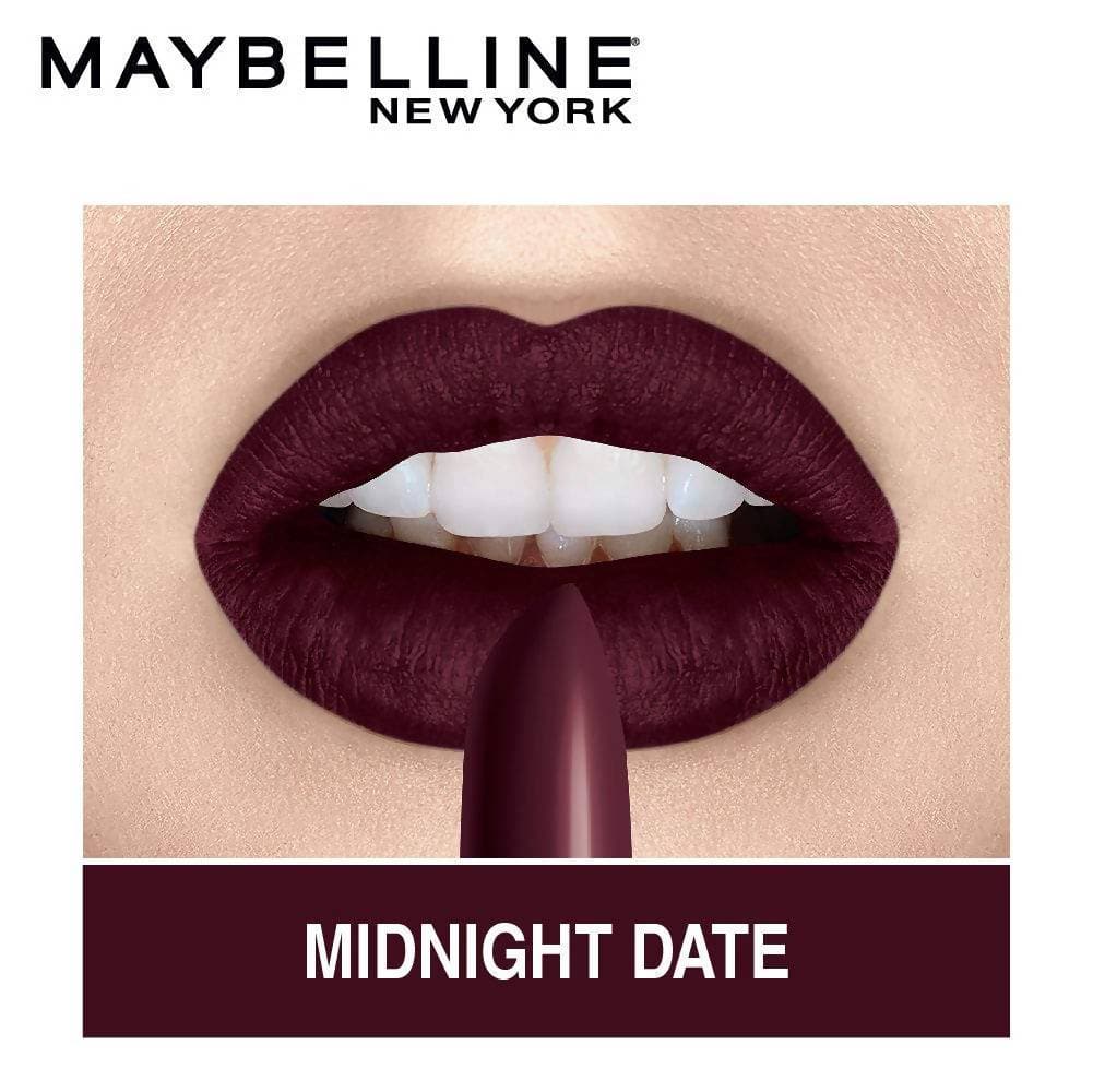 Maybelline New York Color Sensational Creamy Matte Lipstick/903 Midnight Date - Swadesiicart