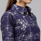 Ahalyaa Women's Navy Blue Cotton Printed Kurta | Swadesiicart