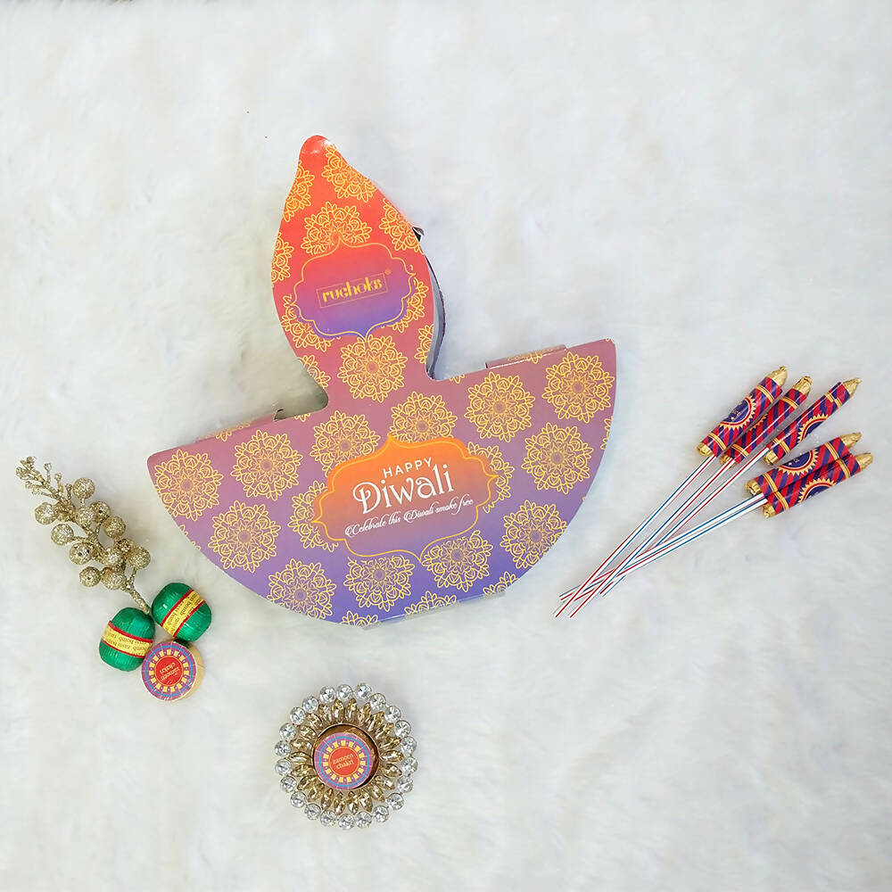 Dibha Diwali Premium Diya Shape Gift Pack - Swadesiicart