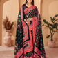 Aayaa Designer Winter Collection Printed Saree With Shawl - Multi Color