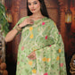 Shree Shyam Fashion Linen Cotton Green Saree