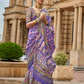 Butterfly Bush Purple Superior V.P.Silk Woven Printed Patola Silk Saree - Rewaa Milano