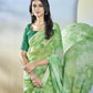 Sea Green Georgette Designer Printed Ready to Wear Saree - Samyana | Swadesiicart