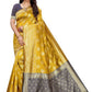 Vamika Banarasi Jacquard Weaving Yellow Saree (Dangal Yellow) | Swadesiicart