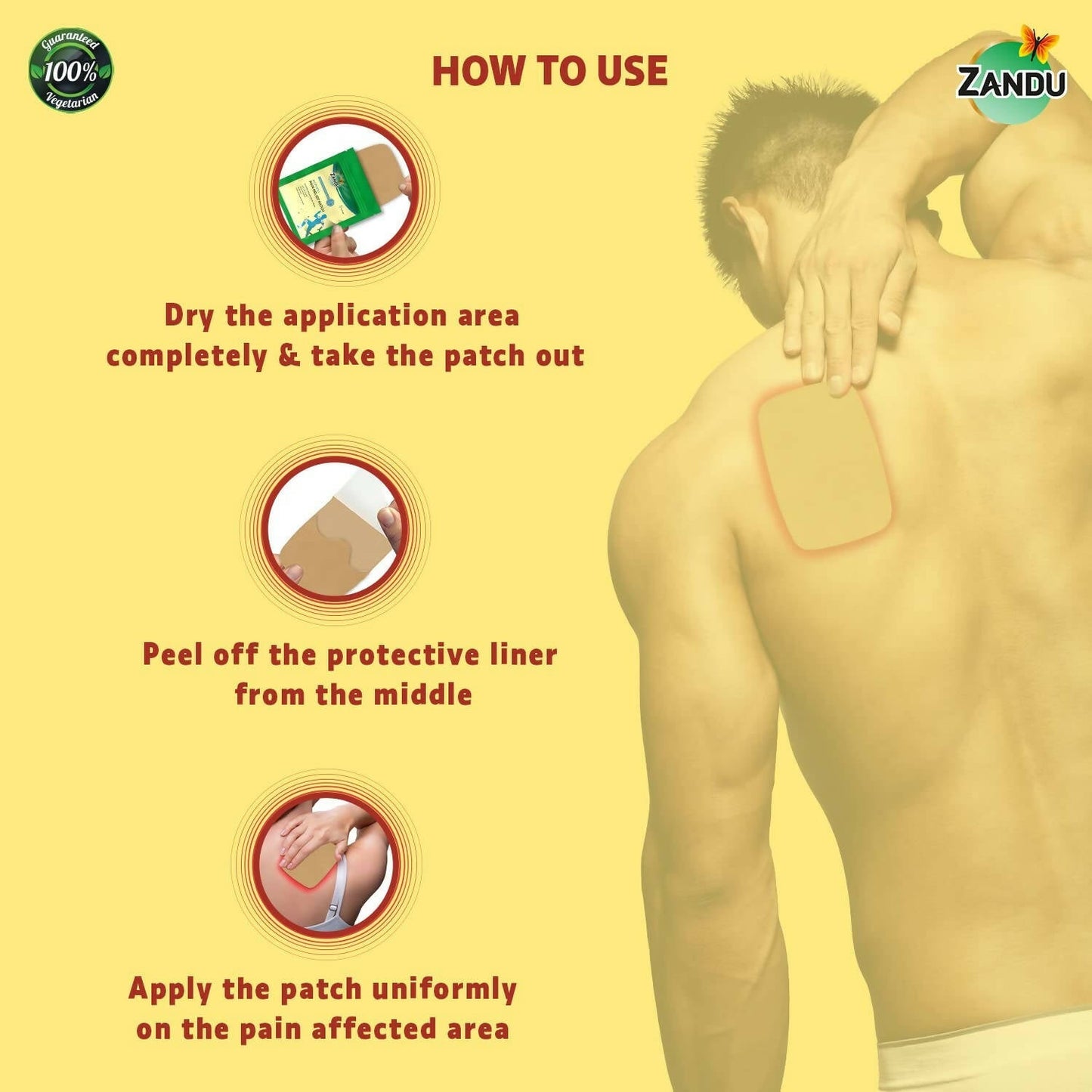 Zandu Ayurvedic Pain Relief Patch - Swadesiicart