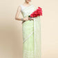 Vamsee Banno Lehriya Yellow Organza Saree - Swadesiicart