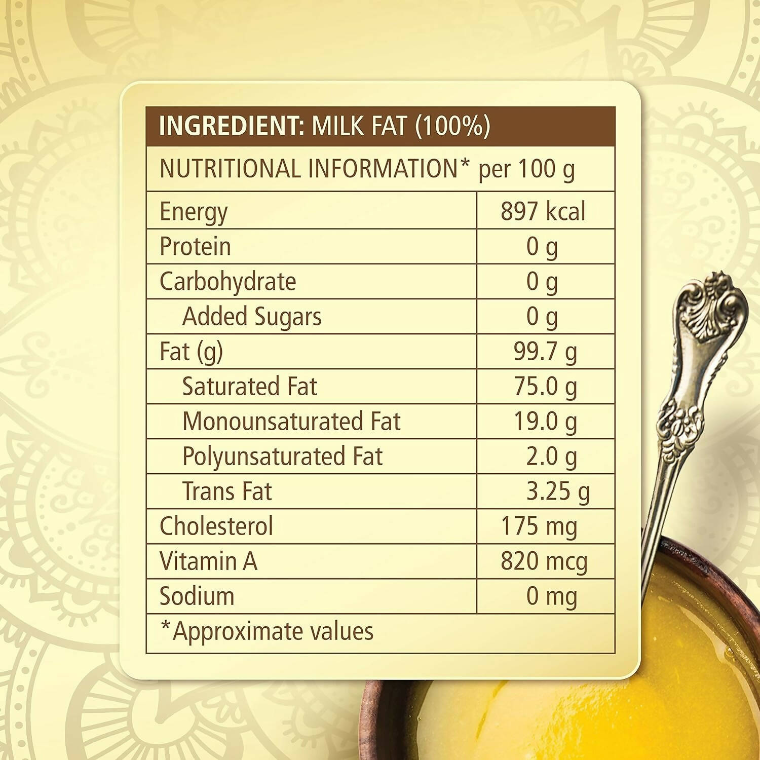Dabur 100% Pure Daanedaar Cow Ghee | Cultured Cow Ghee | Pure and Natural Cow Ghee - Swadesiicart