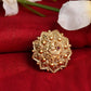 Mominos Fashion Joharkamal Gold-Polished Stone Studded Adjustable Finger Ring - Design 14 | Swadesiicart