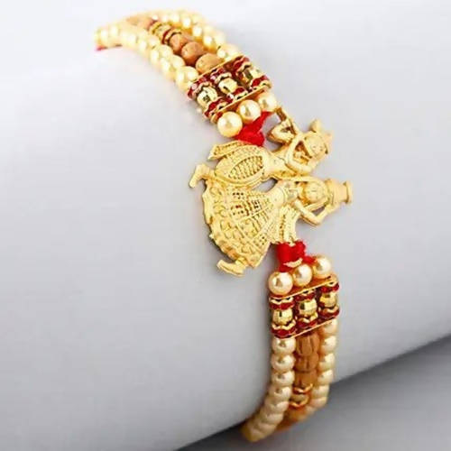 Krishna Designer Rakhi and Soan Papdi | Swadesiicart