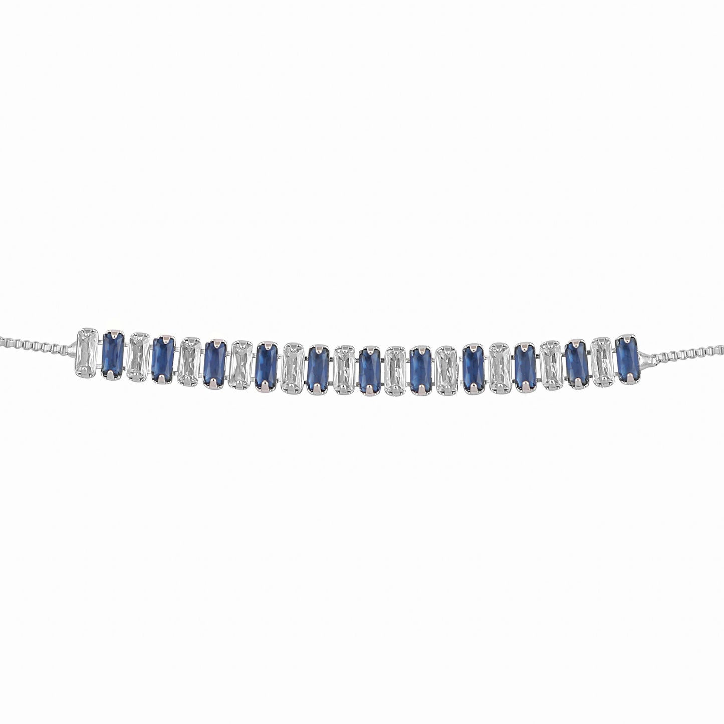 Nuyug Blue Emerald Radiance Anti Tarnish Bracelet | Swadesiicart
