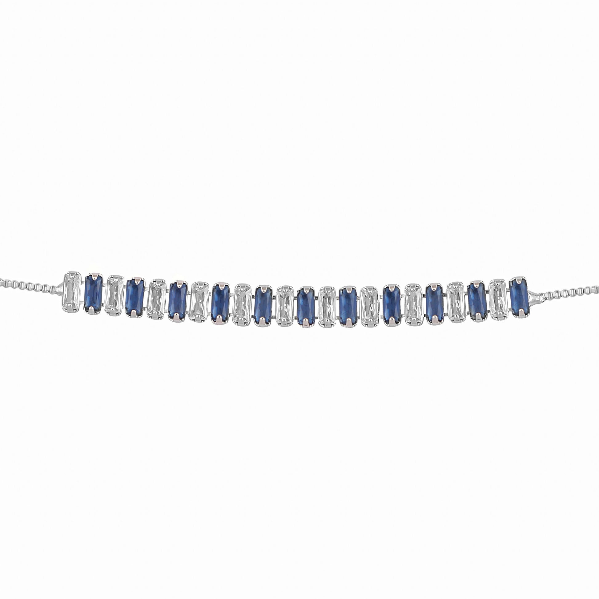 Nuyug Blue Emerald Radiance Anti Tarnish Bracelet | Swadesiicart