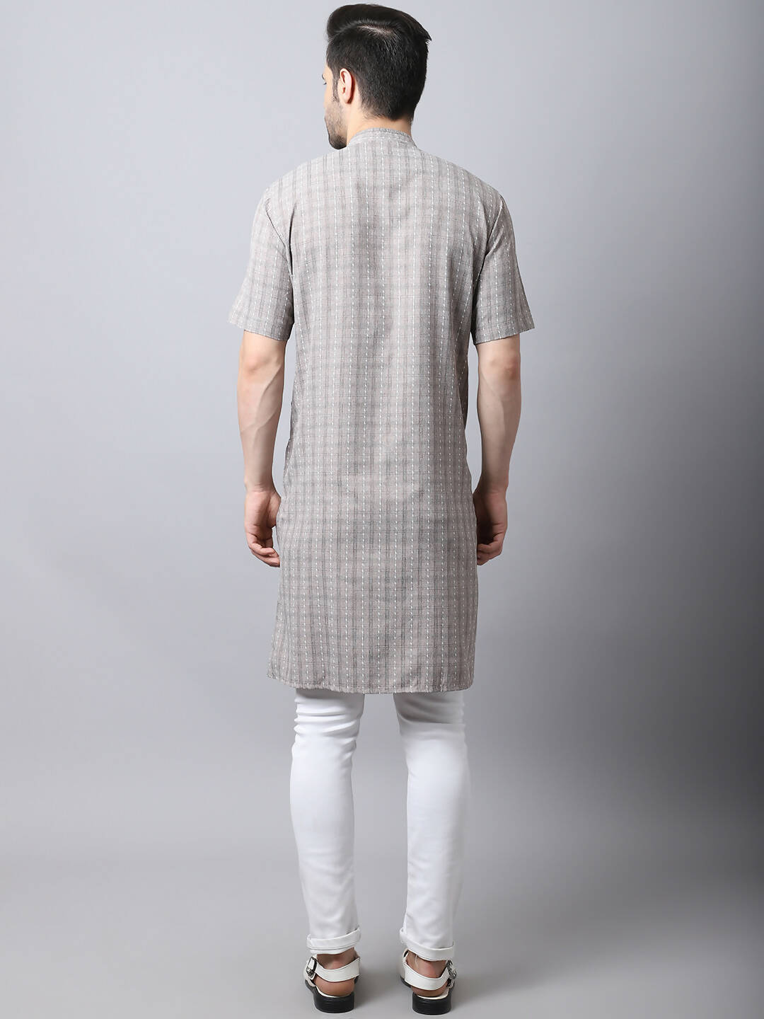 Even Apparels Yellow Pure Cotton Men's Kurta With Band Collar | Swadesiicart
