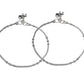 Mominos Fashion Beautiful Trendy Oxidised Silver Plated Anklets