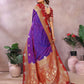 Aastha Fashion Violet Silk Sarees Weaving Saree
