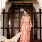 Vaasva Women Cream Organza Floral Print & Embroidered Anarkali Kurta, Pant & Dupatta set | Swadesiicart