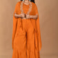 Morchari Women And Hand Embroidery Palazzo Set-Mustard - Swadesiicart