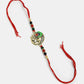 NVR Women & Men Set of 2 Multicolor Peacock Design Bhaiya Bhabhi Rakhi With Roli Chawal | Swadesiicart