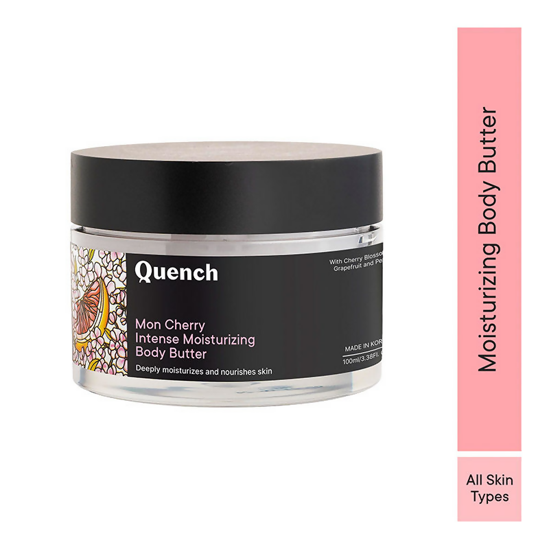 Quench Moisturizing Body Butter with Cherry Blossom Repairs Dry Damaged Skin | Swadesiicart