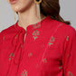 Anubhutee Women's Viscose Rayon A-Line Knee-Length Red Dresses | Swadesiicart