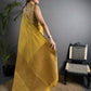 Joban Fashion Golden Yellow Banarasi Soft Lichi Silk Checks & Woven Saree | Swadesiicart