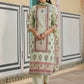 Juniper Women's Lime Green Cambric Floral Placement Printed Straight Fit Kurta Sets | Swadesiicart