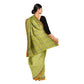 Exclusive Collection 100% Pure Cotton Light Green Tant Saree With Hand Weaving Work - Swadesiicart