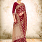 Vardha Maroon Red Woven Zari Jaal Banarasi Saree | Swadesiicart