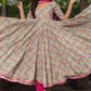 Pomcha Jaipur Jaipuri Hand Block Cotton Anarkali Set | Swadesiicart