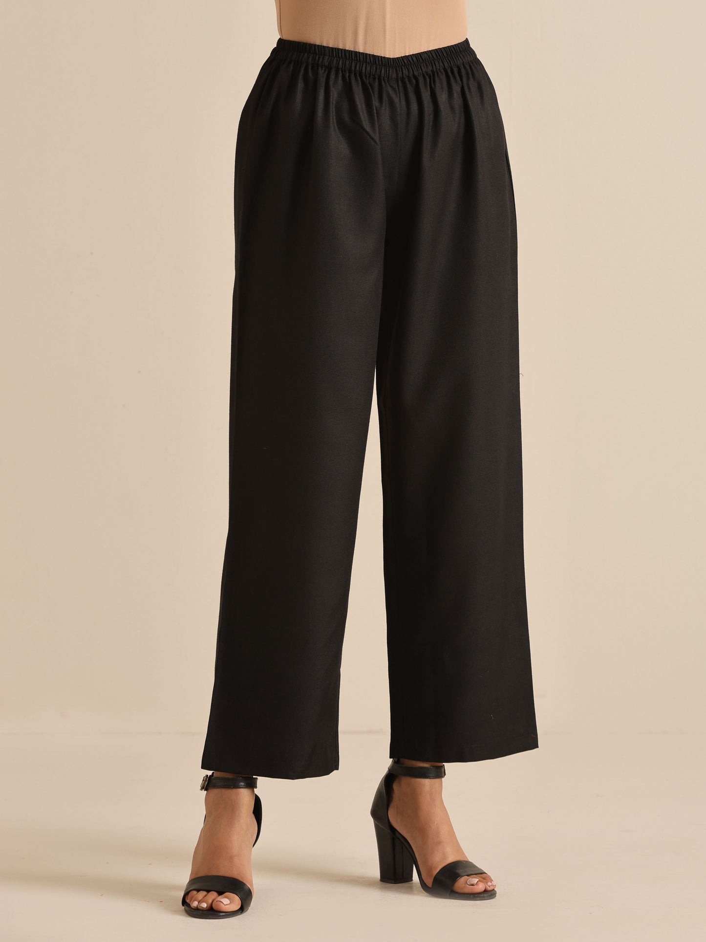 trueBrowns Black Slub Relaxed Placket Co-Ord Set - Swadesiicart