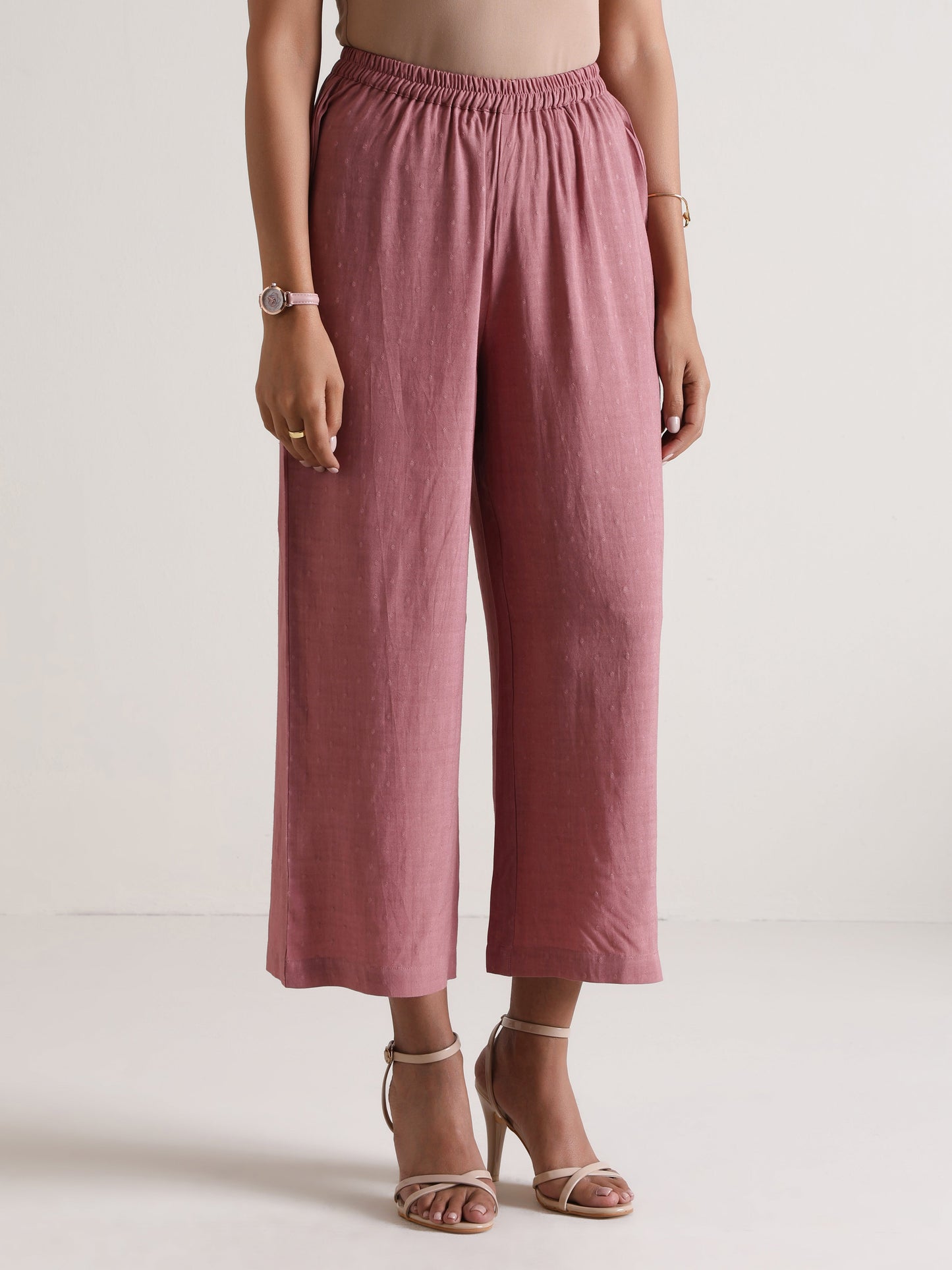 trueBrowns Mauve Angrakha Kurta Set | Swadesiicart