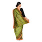 Exclusive Collection 100% Pure Cotton Light Green Tant Saree With Hand Weaving Work - Swadesiicart