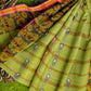 Exclusive Collection 100% Pure Cotton Light Green Tant Saree With Hand Weaving Work - Swadesiicart