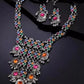 Tehzeeb Creations Women's Multi Colour Meenakari Work Necklace Set - Swadesiicart