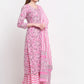 Kalini Women Pink Paisley Printed Pure Cotton Kurta with Sharara & With Dupatta | Swadesiicart