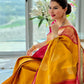 Kalini Ethnic Motifs Woven Design Zari Silk Cotton Banarasi Saree | Swadesiicart