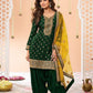 Anaita Green Embroidered Viscose Patiala Salwar Suit