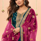 Anaita Navy Blue Embroidered Viscose Patiala Salwar Suit