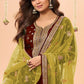 Anaita Maroon Embroidered Viscose Patiala Salwar Suit