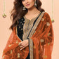 Anaita Black Embroidered Viscose Patiala Salwar Suit